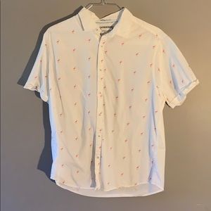 Denim & Flower Flamingo Print Shirt
